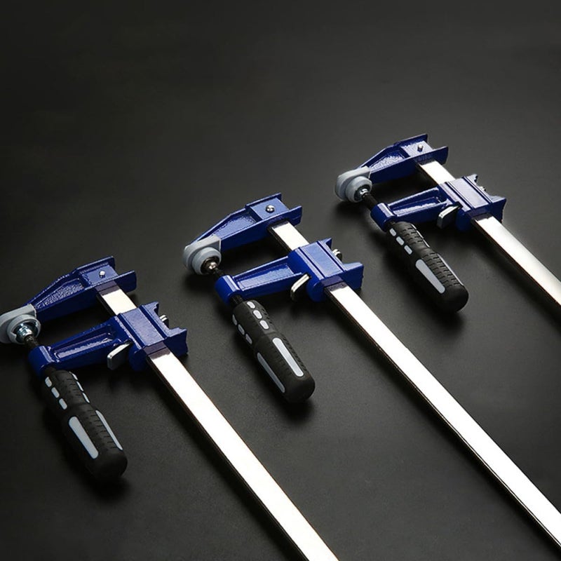 18-inch Blue F Clamp Bar Clamp Heavy Duty Carpenter Tool for Wood Projects with Fast Clip - Image 4