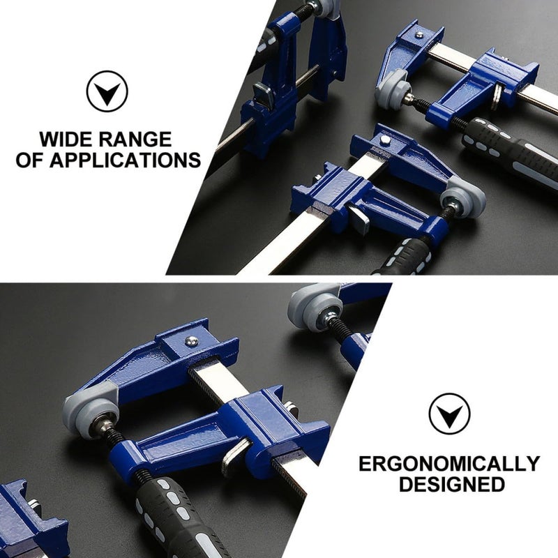 18-inch Blue F Clamp Bar Clamp Heavy Duty Carpenter Tool for Wood Projects with Fast Clip - Image 2