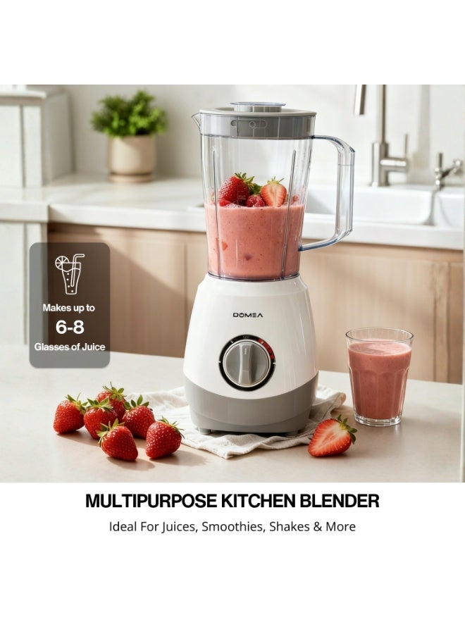 دوميا DOMEA Juice Blender with 1.6L Unbreakable Jar,  400W, Powerful Motor, Auto Cut-Off Protection, Multi-Speed Control for Smoothies, Juices & Kitchen Blending, KB175 - Image 2