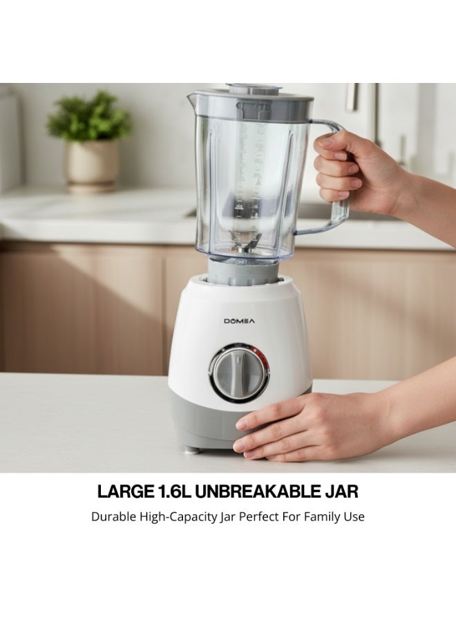 دوميا DOMEA Juice Blender with 1.6L Unbreakable Jar,  400W, Powerful Motor, Auto Cut-Off Protection, Multi-Speed Control for Smoothies, Juices & Kitchen Blending, KB175 - Image 4