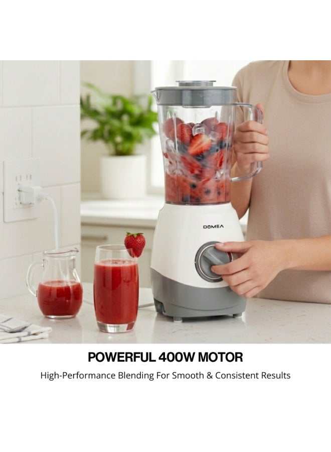 دوميا DOMEA Juice Blender with 1.6L Unbreakable Jar,  400W, Powerful Motor, Auto Cut-Off Protection, Multi-Speed Control for Smoothies, Juices & Kitchen Blending, KB175 - Image 3