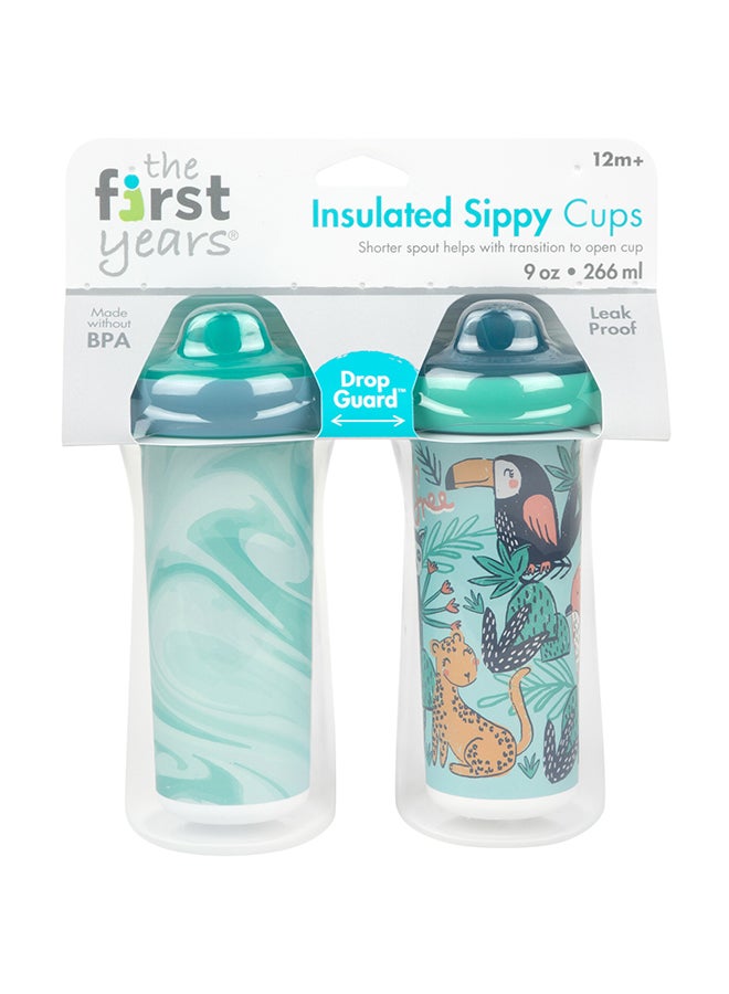 the FIRST years عبوة من 2 كوب شرب معزول باللون الأزرق الفاتح - Image 5