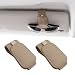 Yuoyar 2 Packs Magnetic Sunglass Holder for Car Visor Beige - Image 2