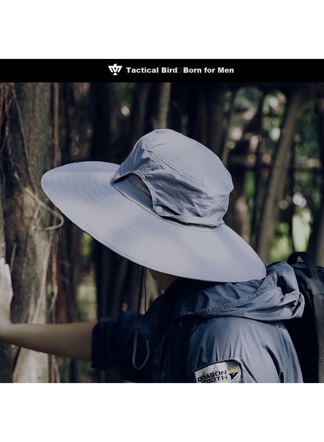 Tactical Bird Zhanshuniao Wide-brimmed Sun Protection Hat For Men, Summer Outdoor Sun Hat, Fisherman Hat, Fishing Sun Hat - Image 1