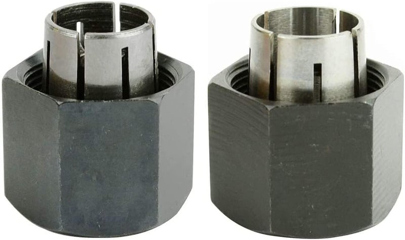 Thaekuns 2 piece Router Collet Kit 1/4" and 1/2" fits for Dewalt 326286-04, 326286-03, Bosch 2610906283, 2610906284, Hitachi 323-293, 323-421,Big Horn 19691,19693&RC025DW,RC050DW - Image 1
