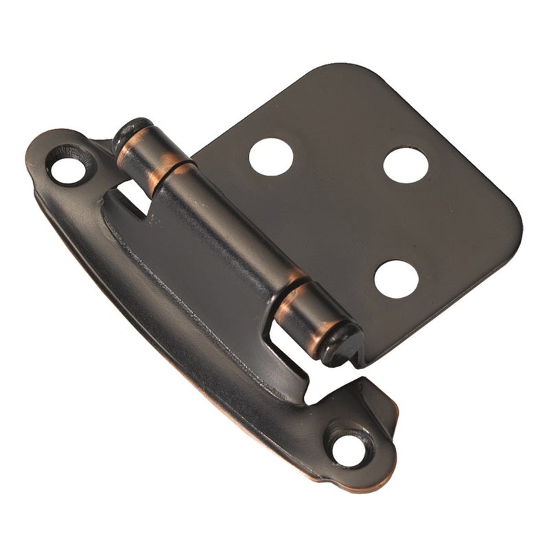 Hickory Hardware مفصلة خزانة هكوري هاردوير VP244-OBH بتصميم متغير للسطح مع إغلاق ذاتي - فتح بزاوية 170° لتطبيق إطار الوجه مع تركيب سهل، تشطيب برونزي مصقول - عبوة من 1 زوج - Image 2