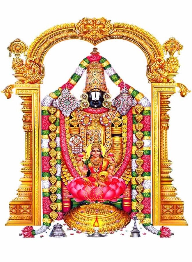 wallpics® Lord venkateswara swamy Painting Poster Waterproof Vinyl Sticker for Home Decor || (12X18 inches) can1522-1 - Image 1