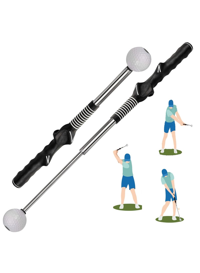 Retractable Golf Swing Trainer & Grip Training Aid for Right-Handed Indoor Practice - Image 1