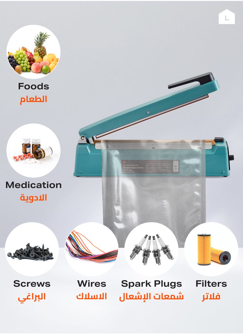 LAWAZIM - Electric Impulse Sealer Machine with BS Plug - 300mm - Ironclad - 280W - Adjustable Heat Sealer for Plastic Foil Kraft Bags -Durable Energy-Efficient for Home Kitchen Stores Small Businesses - Image 1