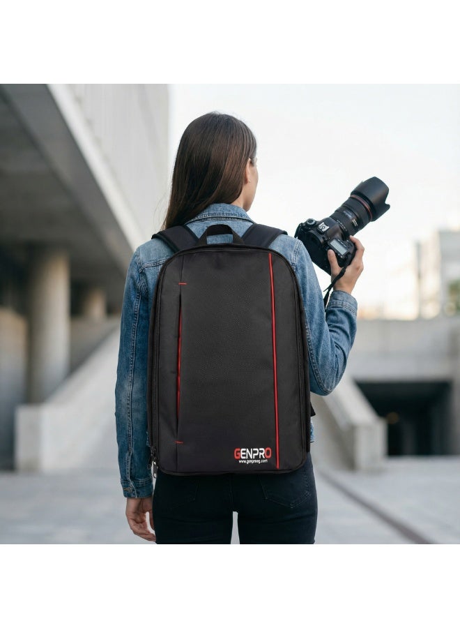 جينرال برو شنطة كاميرا متوسطة من GenPro موديل EG-3190 – مقاس 48×32×14 سم، مع أقسام قابلة للتعديل - Image 4