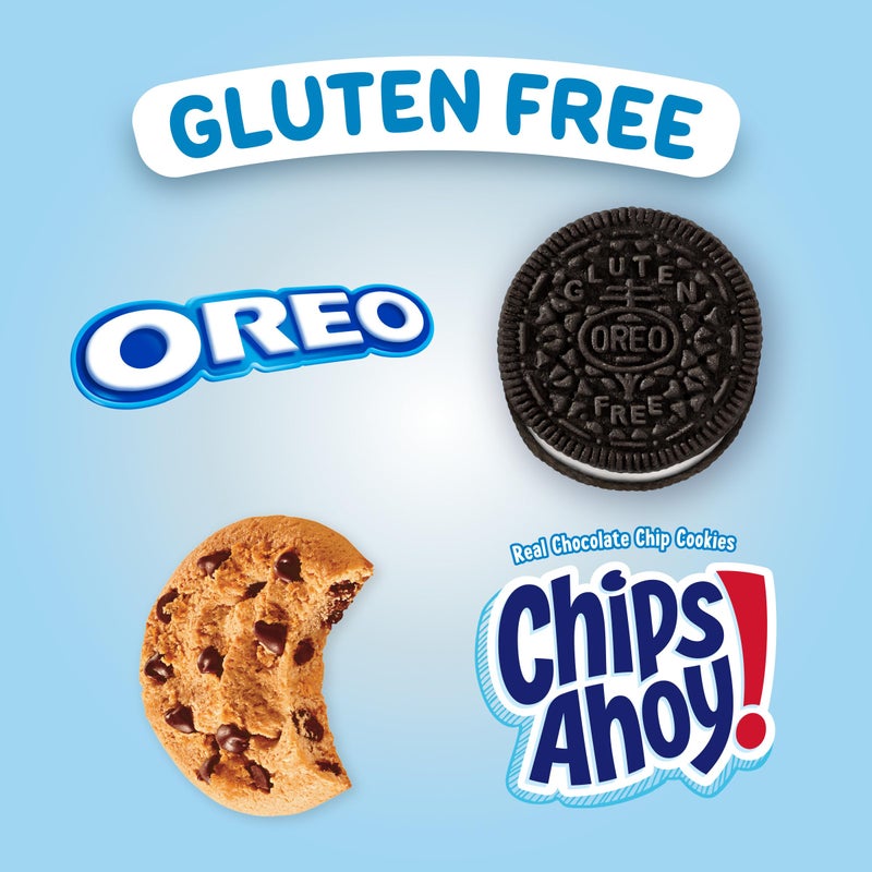 OREO Chocolate Sandwich Cookies & CHIPS AHOY! Chocolate Chip Cookies Gluten Free Cookies Variety Pack, 20 Snack Packs - Image 3