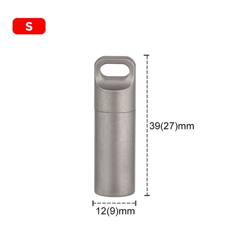 Titanium Pill Case Waterproof Mini Pill Holder Pocket Pill Box Container for Outdoor Travel Camping Hiking - Image 2