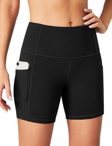 Heathyoga Biker Shorts Women Tummy Control 5" Workout Shorts Women with Pockets High Waisted Spandex Short for Gym Yoga - Image 1