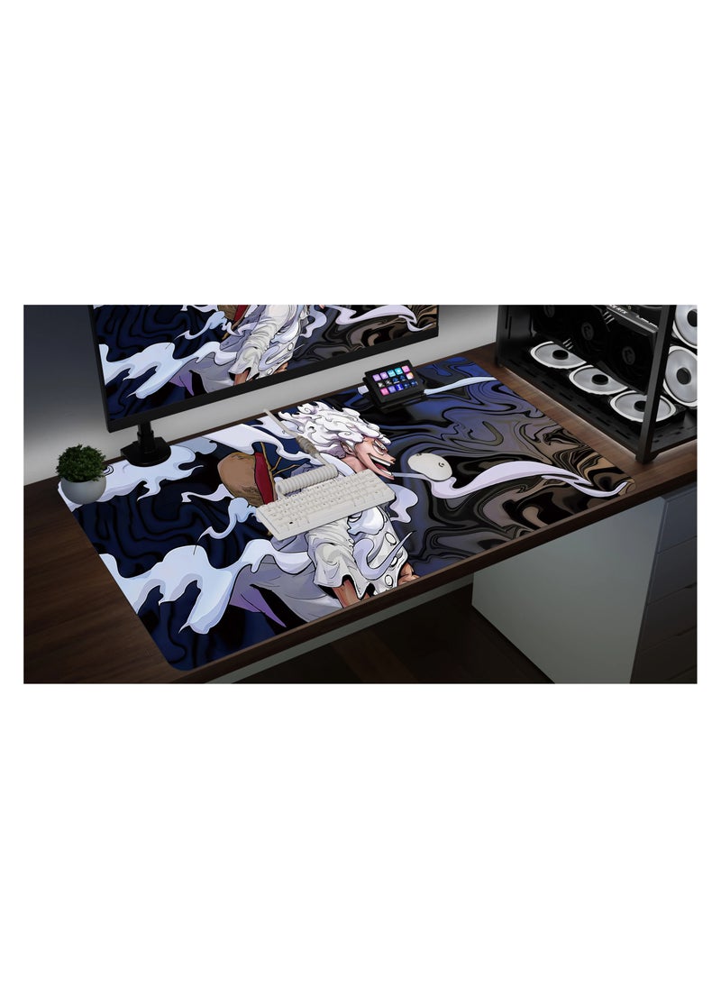 YASA GAME - Extended Large Gaming Mouse Pad 120 X 60 cm XXL Full Desk Art style & Mousepad Non-Slip Rubber Base Big Keyboard Mat with Stitched Edges water resist for Gaming from Yasa ( Luffy ) - Image 1