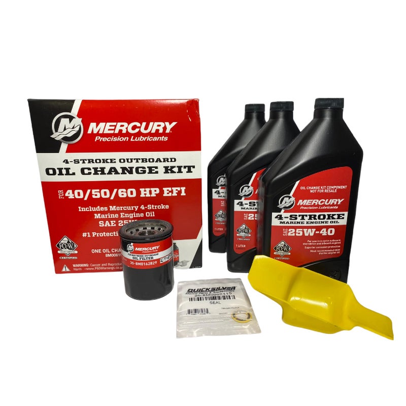 Mercury OEM Oil Change Filter Kit 405060hp Four Stroke Outboard 8M0081916