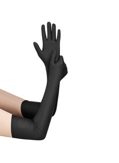 Generic 1 Pair Long Women’s Gloves Elbow Length Flapper Gloves Finger Opera Evening Party Gloves 20s Black Bridal Gloves Wedding Summer Drive Driving Gloves for Women Girls Ladies  - Image 3