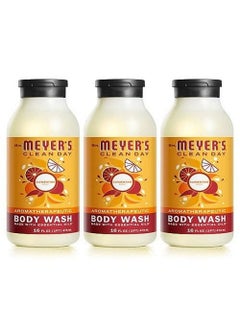 Mrs. Meyer's Clean Day MRS. MEYER'S CLEAN DAY Moisturizing Body Wash for Women and Men, Biodegradable Shower Gel Formula Made with Essential Oils, Clementine, 16 oz - Pack of 3 