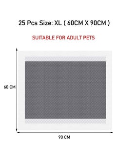 NNC PETS Pet toilet training mat, 5-Layer Leak-Proof Pee Pads for All-sized dogs, Tear-resistant and Odor controlled, 25Pcs Charcoal deodorizing disposable Pet Pads for Indoor use, Comfortable mat, 90 cm (Black)  - Image 3