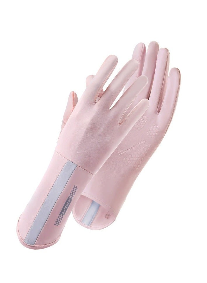 Goolsky Women’s UV Protection Ice Silk Gloves – Breathable Lightweight Touchscreen Flip Finger Gloves, Driving & Outdoor Sports - Image 1