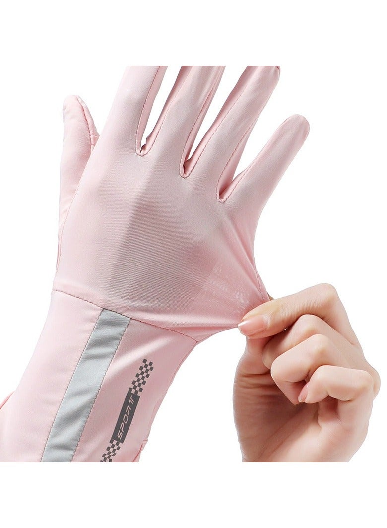 Goolsky Women’s UV Protection Ice Silk Gloves – Breathable Lightweight Touchscreen Flip Finger Gloves, Driving & Outdoor Sports - Image 3