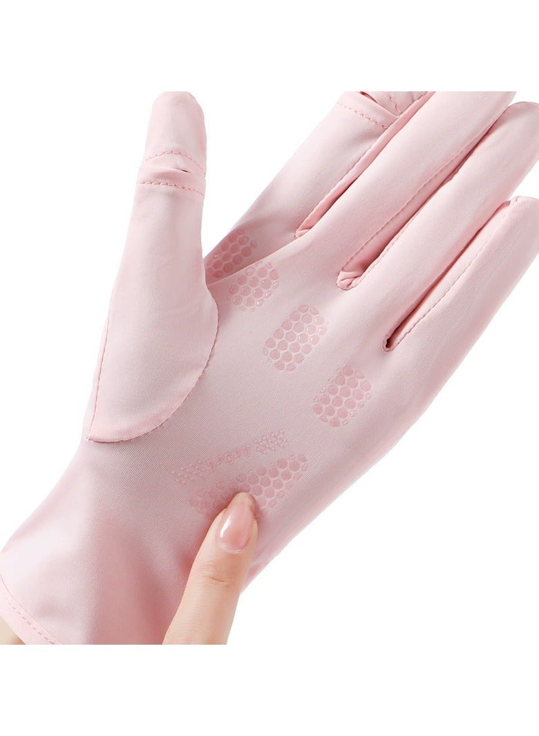 Goolsky Women’s UV Protection Ice Silk Gloves – Breathable Lightweight Touchscreen Flip Finger Gloves, Driving & Outdoor Sports - Image 5