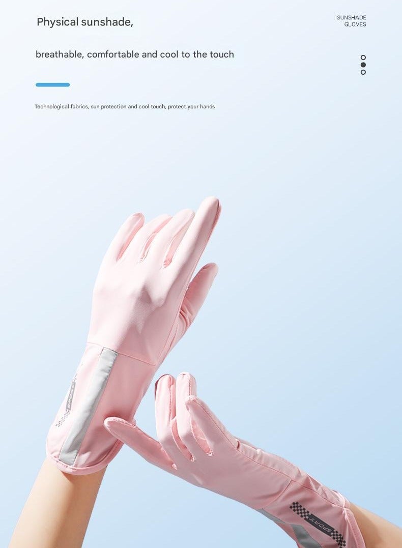 Goolsky Women’s UV Protection Ice Silk Gloves – Breathable Lightweight Touchscreen Flip Finger Gloves, Driving & Outdoor Sports - Image 4