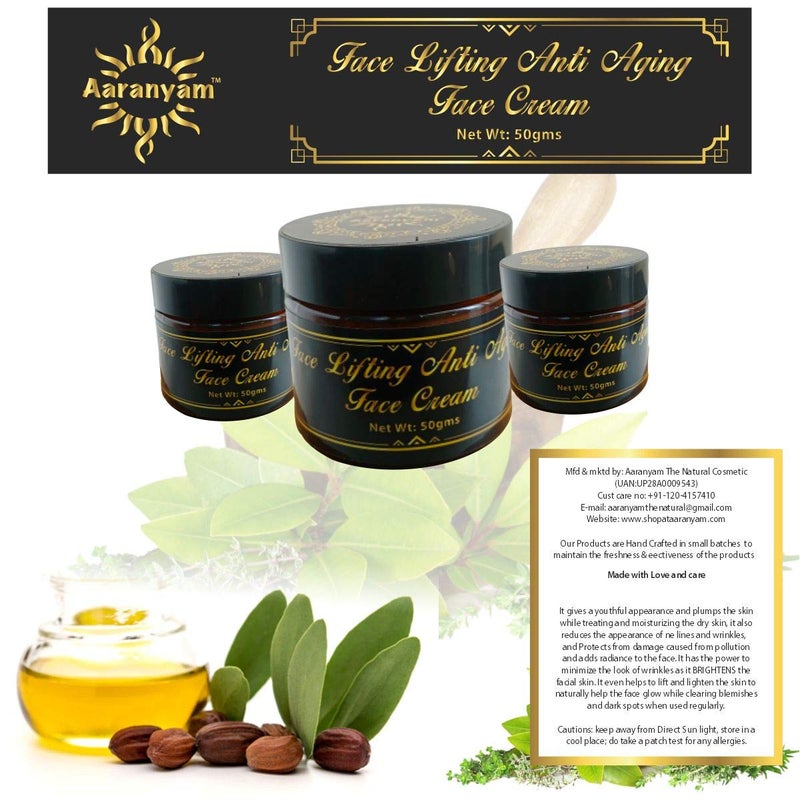 Aaranyam Organic Anti Ageing face cream for women  Natural Veganchemical freeParaben freeGluten freeDaily Cream For a Youthful Looking Complexion 50 g - Image 4