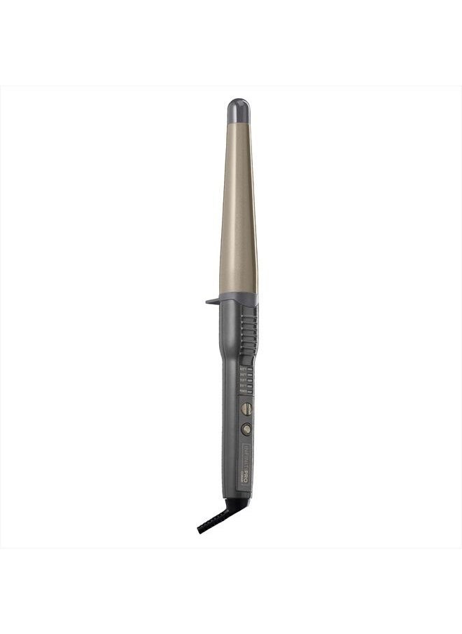 CONAIR - INFINITIPRO BY CONAIR Tourmaline Ceramic 1 1/4-Inch to 3/4-Inch Curling Wand, Tapered wand produces beachy waves - Image 1