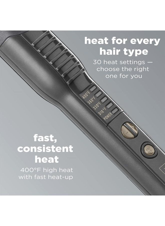 CONAIR - INFINITIPRO BY CONAIR Tourmaline Ceramic 1 1/4-Inch to 3/4-Inch Curling Wand, Tapered wand produces beachy waves - Image 1