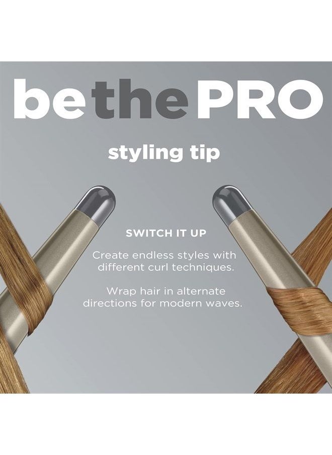 CONAIR - INFINITIPRO BY CONAIR Tourmaline Ceramic 1 1/4-Inch to 3/4-Inch Curling Wand, Tapered wand produces beachy waves - Image 1