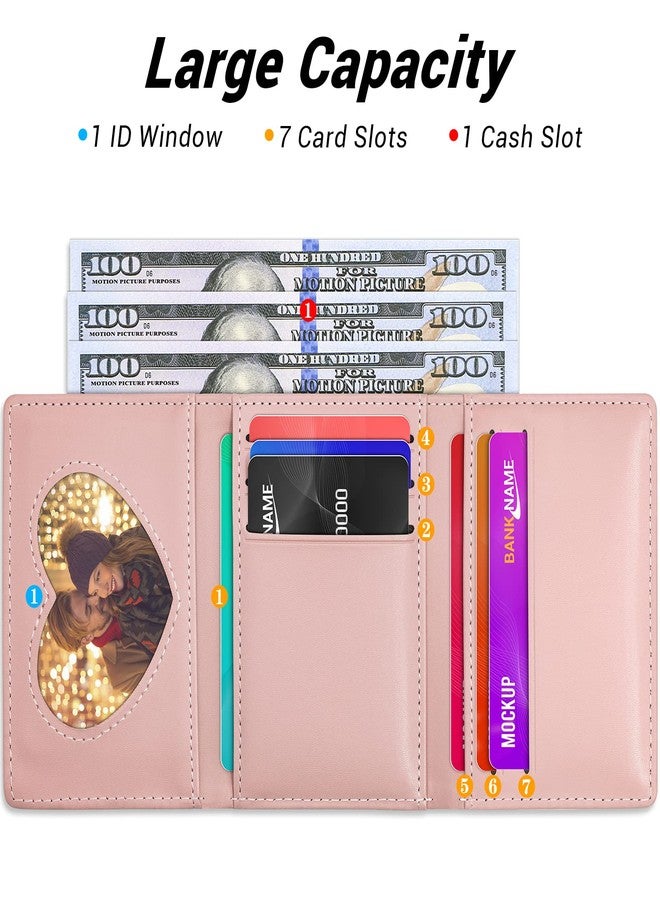 محفظة YINHEXI النسائية، محفظة صغيرة ثلاثية الطي من الجلد الصناعي PU مزودة بخاصية حجب RFID، وحامل بطاقات، وجيب صغير للعملات المعدنية. - Image 2