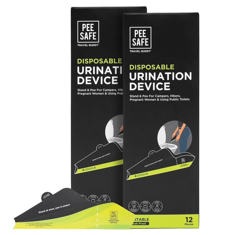 PEE SAFE جهاز التبول القابل للطي والتخلص منه للنساء - 24 وحدة | للنساء، النساء الحوامل، مرضى آلام المفاصل والمسافرين | سهل الحمل | يقلل من خطر التهاب المسالك البولية - Image 1