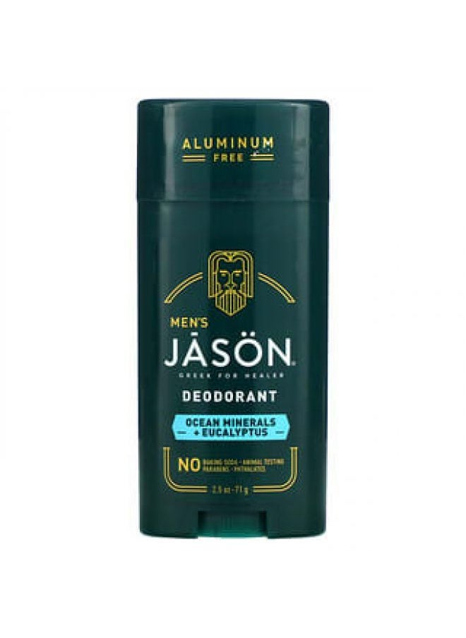 Jason Natural - Jason Natural, Men's, Deodorant, Ocean Minerals + Eucalyptus,  2.5 oz (71 g) - Image 1