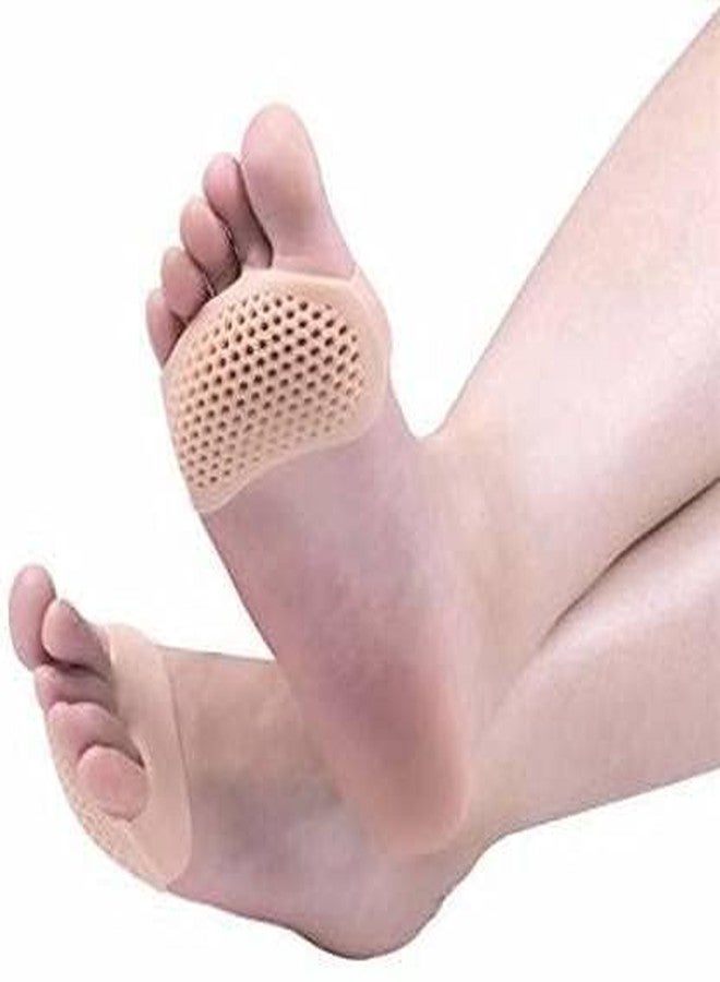 Generic Silicone Gel Half Toe Sleeve Forefoot Pads, White, One Size, Metatarsal Ball Cushions for Pain Relief, 2 Pieces, Hand Washable - Image 4