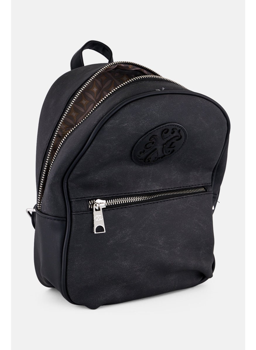 CXL by Christian Lacroix Women Marley PU Denim Backpack, Black  - Image 1