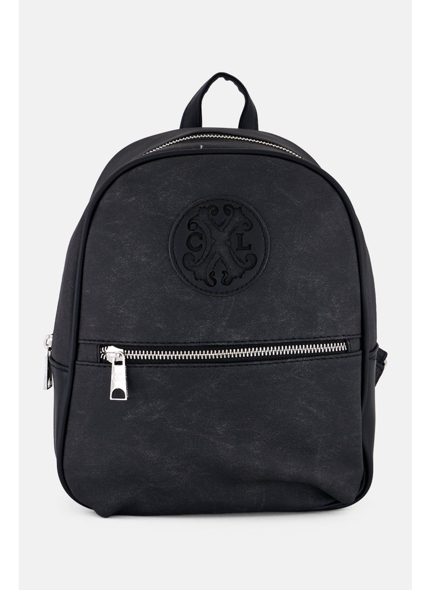 CXL by Christian Lacroix Women Marley PU Denim Backpack, Black  - Image 2
