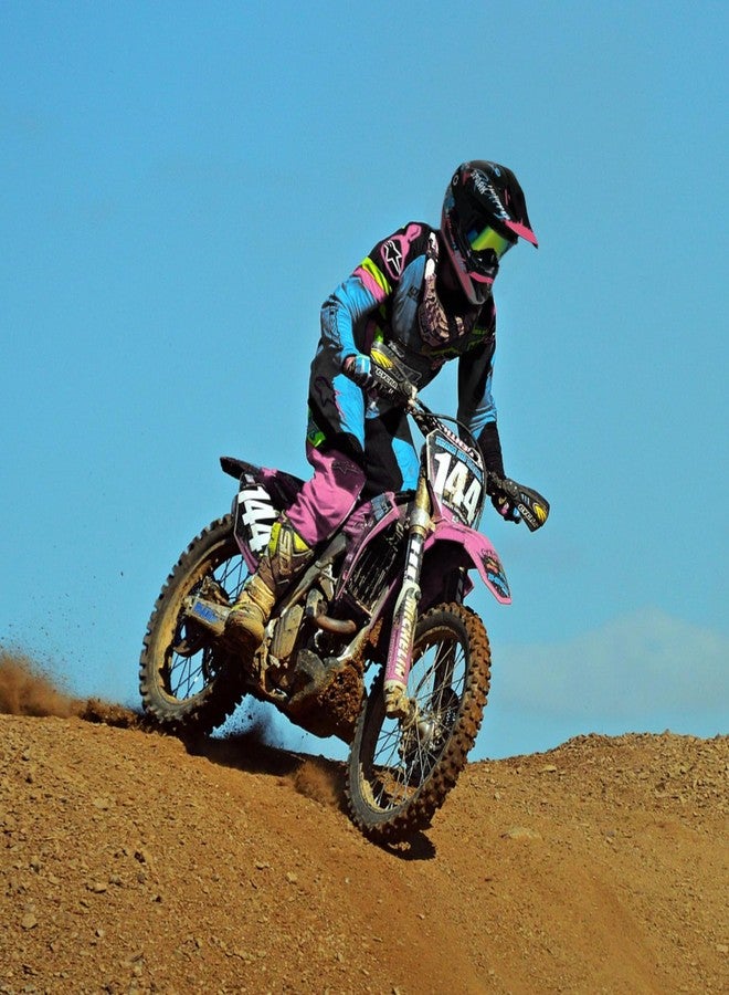 SanQing Motocross Helmet,Youth & Kids ATV Dirt Bike Motorcycle, BMX 4-Wheeler Off-Road Mountain Bike Helmet,DOT Certified,W/Gloves Goggles Mask 4-Piece Set (Pink, Large) - Image 3