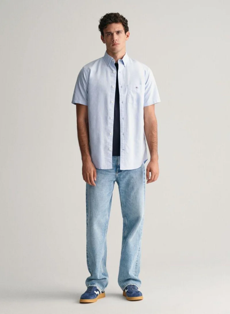 غانت Gant Regular Fit Classic Oxford Short Sleeve Shirt