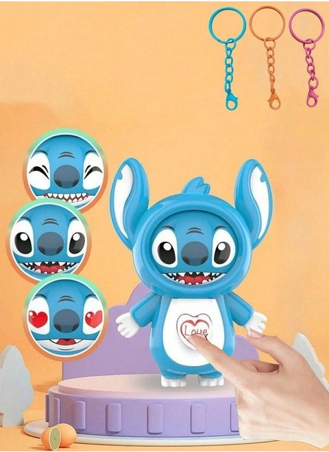 Face-Changing Expression Doll Keychain, Stitch Character Design, Stress Relief Toy