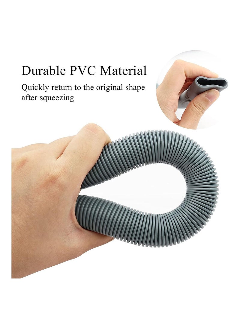 Universal Drain Hose Extension Pipe Kit, Washing Machine Hose Extension, Replacement Drain Hose Extension for Tumble Dryer Machine, Dishwasher & Other Applications, 2m