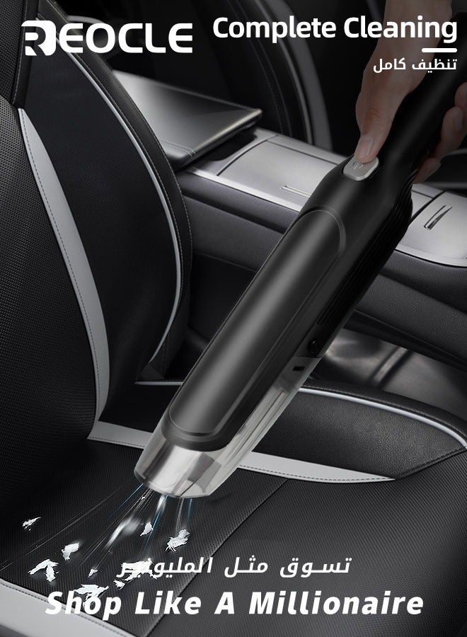 REOCLE Car Vacuum Cleaner Handheld Vacuum Cordless 9500Pa & 11000Pa Two Modes Powerful Suction 120W Lightweight Wet Dry Vacuum Rechargeable 2500mAh Battery for Home Car Pet - Image 3
