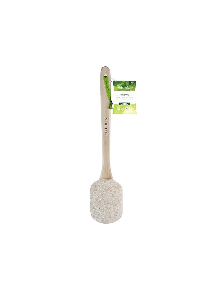 Ecotools Loofah Bath Brush, Shower Brush with Ergonomic Handle, Cleans Hard to Reach Areas, Plant-Based, Eco-Friendly Bath Sponge, Gently Cleanses & Exfoliates, Vegan & Cruelty-Free - Image 1