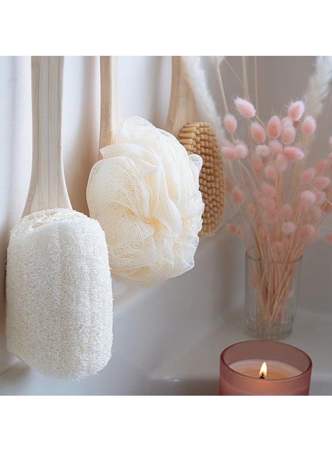 Ecotools Loofah Bath Brush, Shower Brush with Ergonomic Handle, Cleans Hard to Reach Areas, Plant-Based, Eco-Friendly Bath Sponge, Gently Cleanses & Exfoliates, Vegan & Cruelty-Free - Image 5