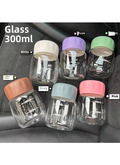Glass Food Supplementary Box Preservation Bowl Mini Small Capacity Portable High Temperature Resistant Microwave Cooking Suit Tableware-Specifications:Fat 230ml Lid Randomly Distributed