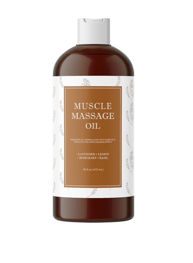 Maple Holistics Muscle Massage oil Lavender and Rosemary oils 16 fl oz 473ml - Image 1