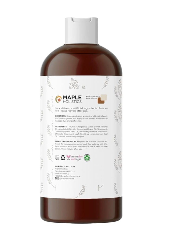Maple Holistics Muscle Massage oil Lavender and Rosemary oils 16 fl oz 473ml - Image 2