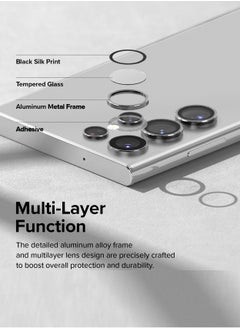 Wtech Samsung Galaxy S24 Ultra 5G 2024 Premium Camera Lens Film Protector Shield (MLHICR) - Clear/Silver  - Image 4