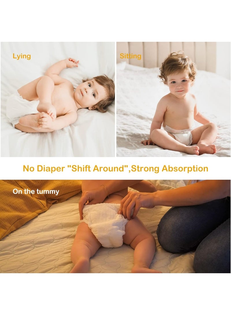 حفاضات أطفال، 50 قطعة حفاضات لحديثي الولادة، حفاضات ناعمة نطاطة، حفاضات مضادة للحساسية للاستعمال مرة واحدة لحماية بشرة الطفل الحساسة، حفاضات أطفال حديثي الولادة من القطن فائق الامتصاص، تحافظ على جفاف الطفل وراحته، سهلة التغيير، حفاضات أطفال آمنة على البشرة للاستعمال مرة واحدة للبنين والبنات - Image 3