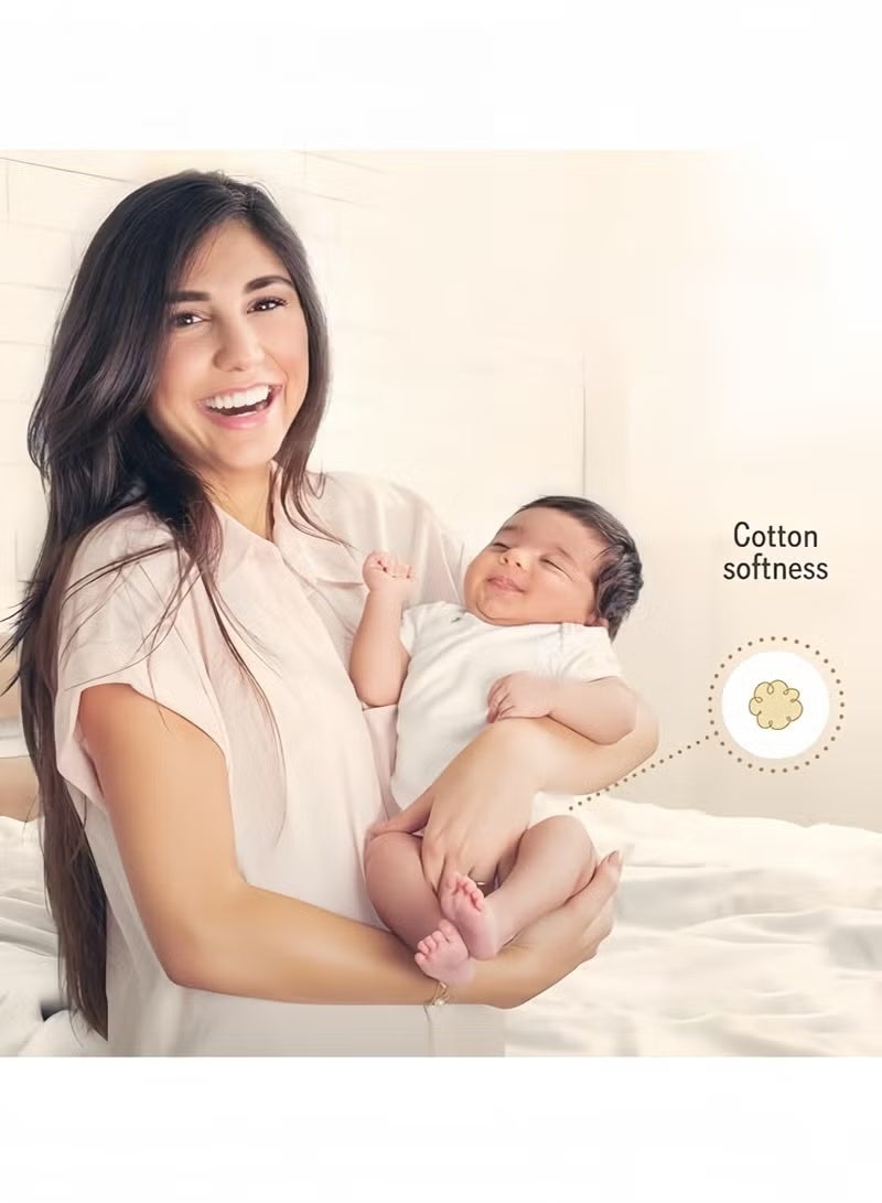 حفاضات أطفال، 50 قطعة حفاضات لحديثي الولادة، حفاضات ناعمة نطاطة، حفاضات مضادة للحساسية للاستعمال مرة واحدة لحماية بشرة الطفل الحساسة، حفاضات أطفال حديثي الولادة من القطن فائق الامتصاص، تحافظ على جفاف الطفل وراحته، سهلة التغيير، حفاضات أطفال آمنة على البشرة للاستعمال مرة واحدة للبنين والبنات - Image 4