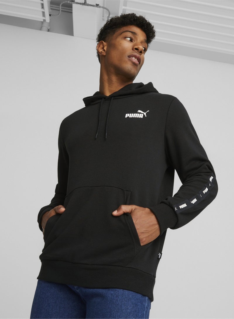 PUMA Essentials+ Tape Mens Black Hoodie - Image 1
